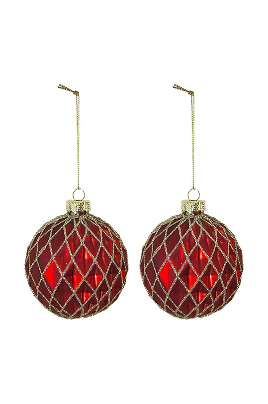 home & lifestyle set de globuri de crăciun 2-pack multicolor 112648