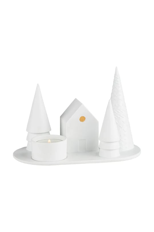 Raeder świecznik dekoracyjny Forest Hut biały C90436
