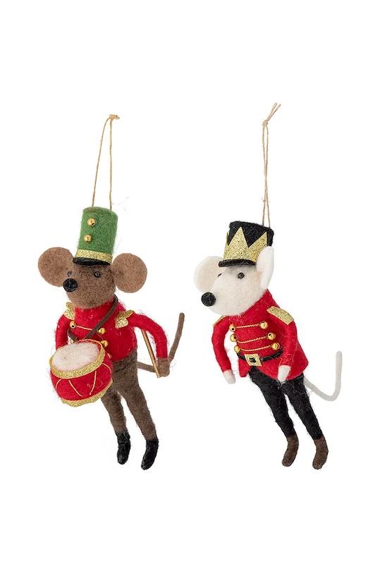 Декоративна підвіска Bloomingville Peo Ornament 2-pack червоний 82060036