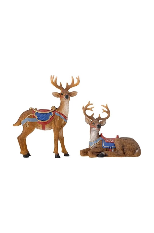 Декоративен свещник Bloomingville Glory (2 броя) кафяв 82058346