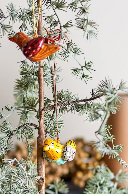 Bloomingville karácsonyi díszek Carmela Ornament 2 db 82066073 sárga AA00