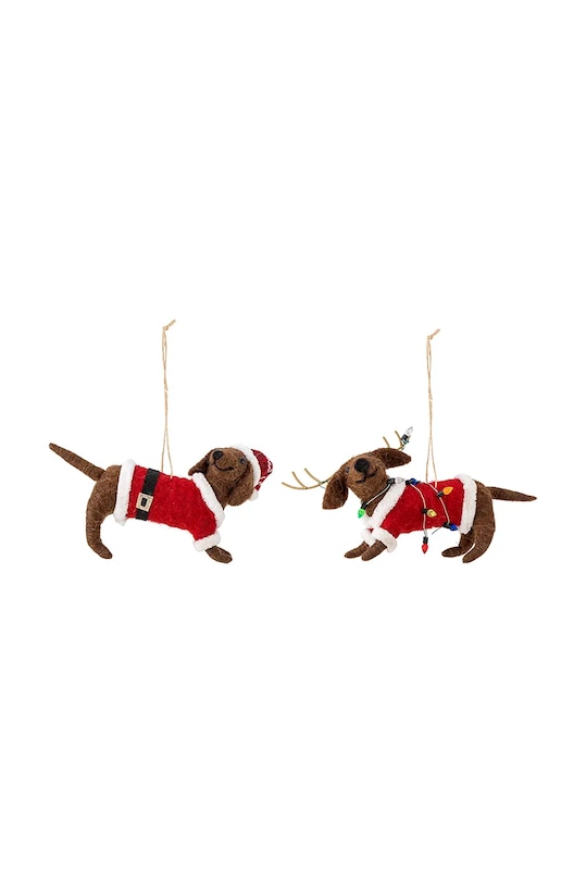 Bloomingville zawieszka dekoracyjna Monty Ornament 2-pack brązowy 82061101