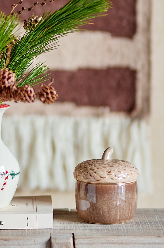 Lifestyle Δοχείο με καπάκι Bloomingville Acorn Jar 200 ml 82061137 καφέ