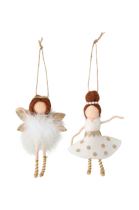 Декоративна висулка Bloomingville Liuka (2 броя) бял 82060082