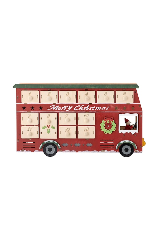 Lifestyle Bloomingville kalendarz adwentowy dla dzieci Edward 82061118 czerwony