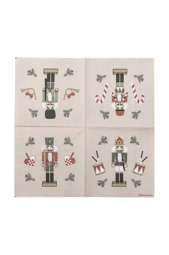 Лайфстайл Набор декоративных салфеток Bloomingville Jolly Napkin 20 шт. 82062561 зелёный