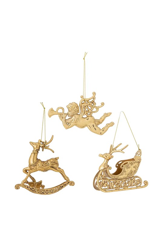 Bloomingville pandantiv decorativ Anisa Ornament 3-pack galben 82061079