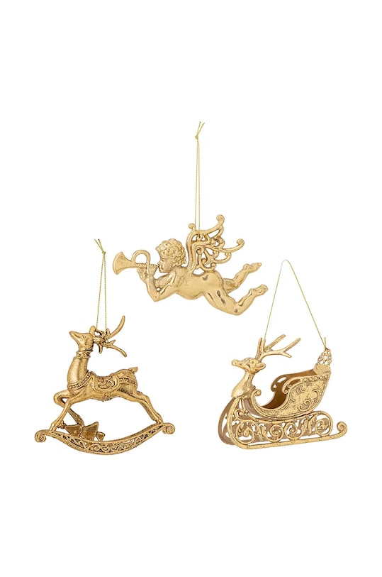 Bloomingville pandantiv decorativ Anisa Ornament 3-pack galben 82061079