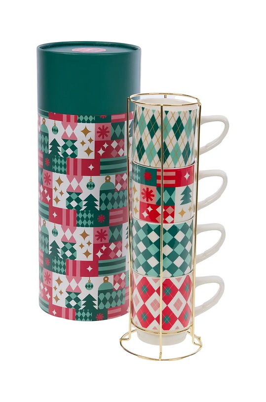 Σετ κούπες με βάση home & lifestyle 4-pack πολύχρωμο 166175