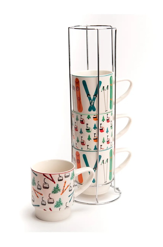 home & lifestyle set de căni cu suport 4-pack 159752 multicolor AA00