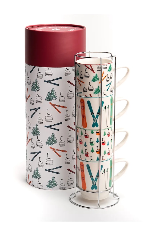 Lifestyle home & lifestyle állvánnyal ellátott bögrekészlet 4 db 159752 többszínű