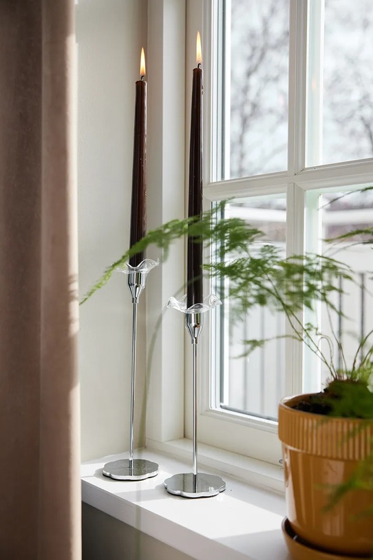Obal na svíčku Sagaform Viva 2-pack šedá 5018443