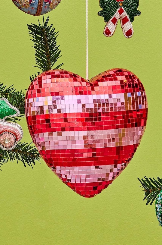 Новогодняя декорация Rice Large Heart Disco Ball DISCO.LHEA мультиколор AA00