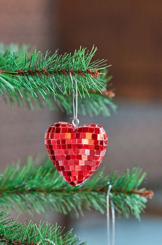 Στολίδι Rice Small Heart Disco Ball DISCO.SHEA πολύχρωμο AA00