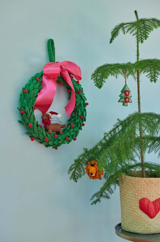 Лайфстайл Декоративна підвіска Rice Christmas Tree Fabric XHAN.TREE барвистий