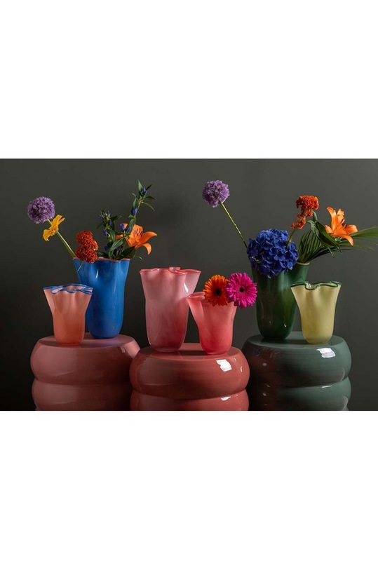 Dekorativní váza Present Time Ruffles Large vícebarevná PT4160GR