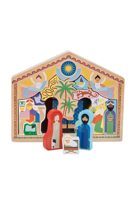 Дерев'яний пазл - вертеп &k amsterdam The Crib барвистий P12.01
