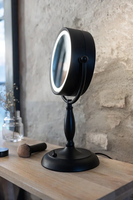 Markslöjd oglindă cu iluminare led Face negru 108788
