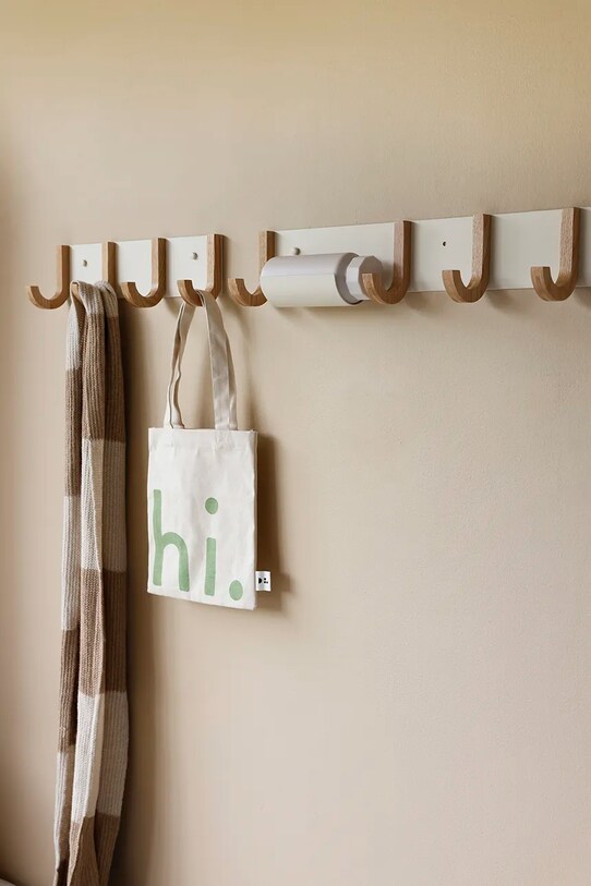Вітальня та спальня Настінна вішалка Design Letters Jay 10402001CREAMWEOAK барвистий
