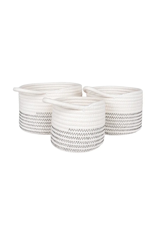 House Nordic zestaw koszy do przechowywania Algar 3-pack 4401533 biały AA00