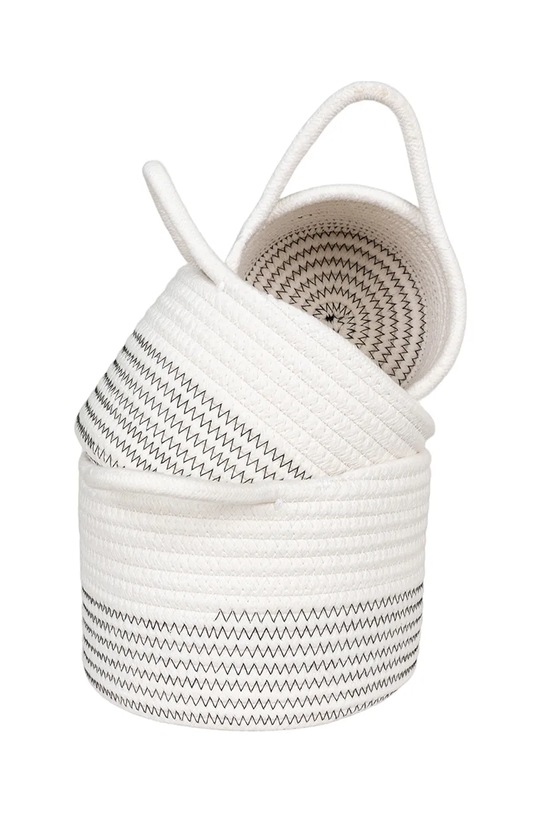 Salon i sypialnia House Nordic zestaw koszy do przechowywania Algar 3-pack 4401533 biały