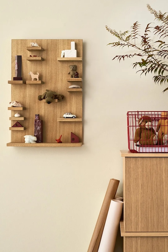 Salon i sypialnia Ferm Living półka ścienna Parade 1104269833 brązowy