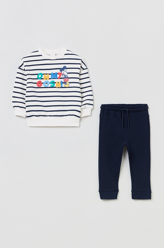 Detská bavlnená tepláková súprava OVS pletenina modrá 1434582.BOY.9.36MONTHS.