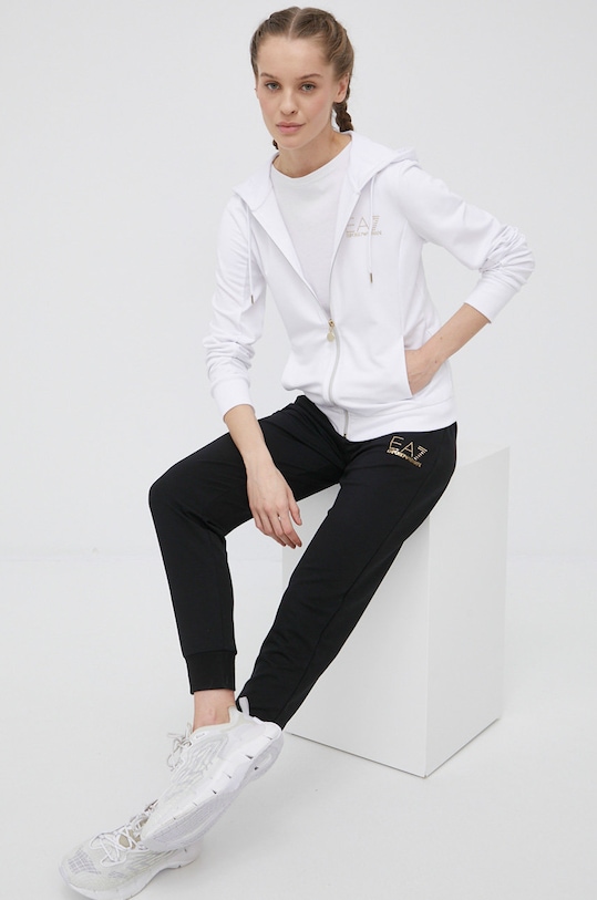 EA7 Emporio Armani komplet 8NTV51.TJ9RZ.NOS dzianina biały 8NTV51.TJ9RZ.NOS