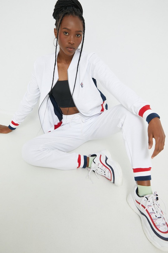 Спортивный костюм Fila с эластаном белый FPS4078