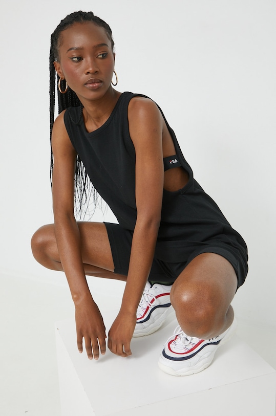 Топ и къс панталон Fila еластичен черен FPS4085