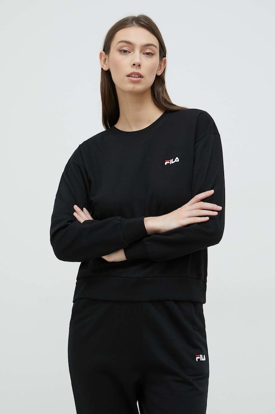 Fila dres lounge bawełniany FPW4093 czarny AA00