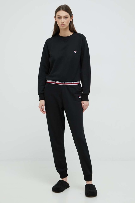 Bavlněná tepláková souprava Fila FPW4095 černá AA00