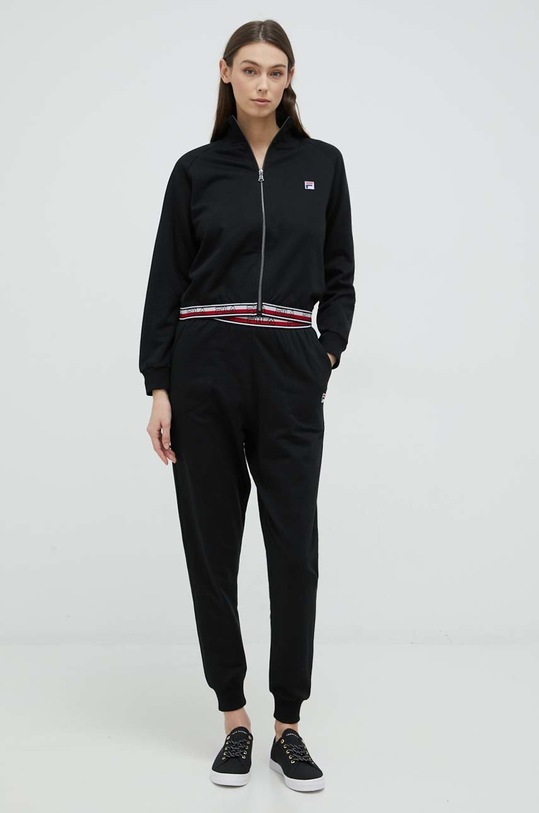 Fila dres lounge bawełniany aplikacja czarny FPW4096