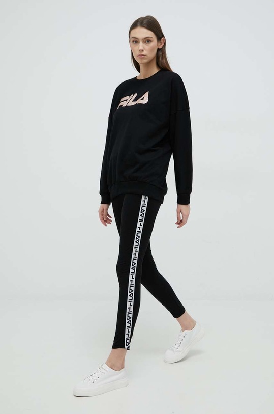 Fila dres lounge bawełniany aplikacja czarny FPW4098