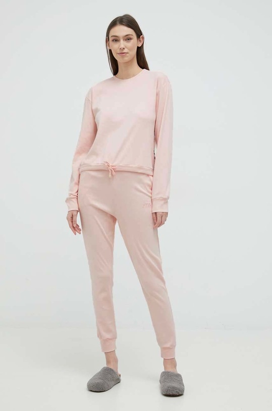 Fila dres lounge bawełniany aplikacja różowy FPW4107