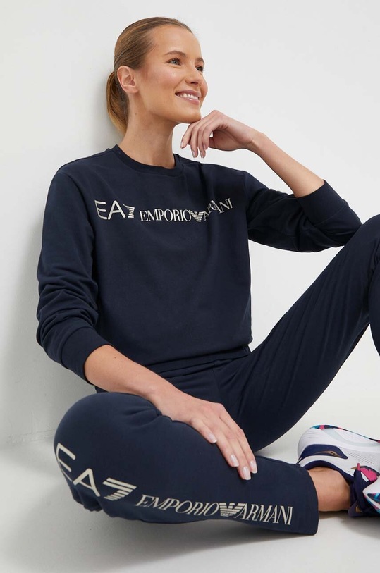 EA7 Emporio Armani dres z elastanem granatowy 8NTV54.TJCQZ