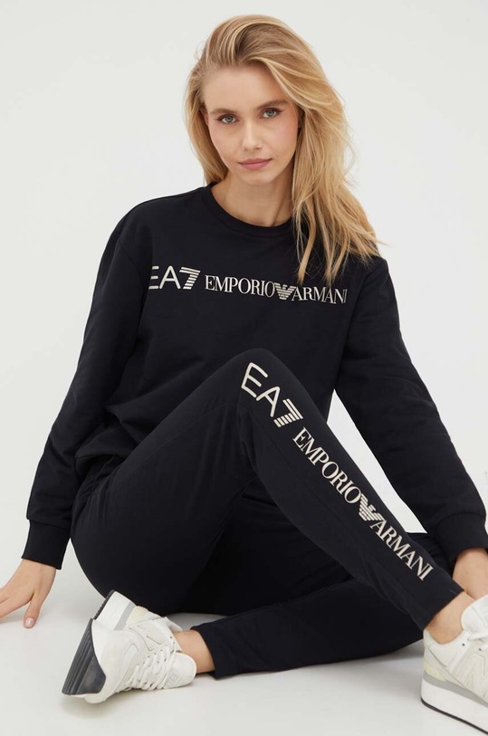 EA7 Emporio Armani dres z elastanem czarny 8NTV54.TJCQZ