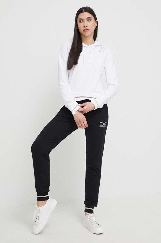 Спортивний костюм лаунж EA7 Emporio Armani з еластаном білий 8NTV56.TJCQZ