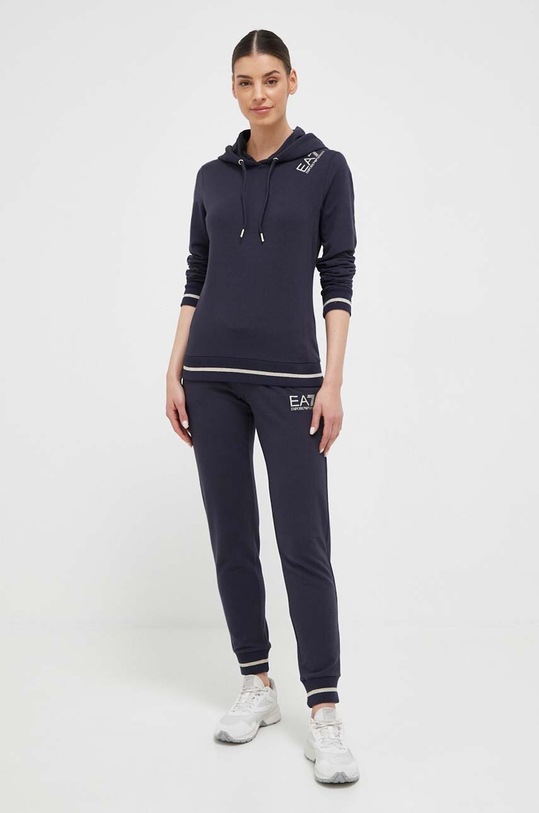 EA7 Emporio Armani dres lounge z elastanem granatowy 8NTV56.TJCQZ