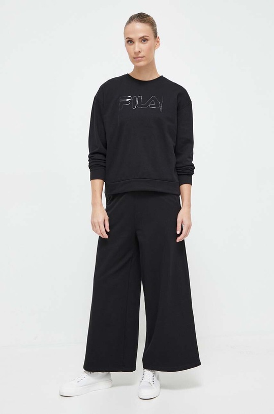 Хлопковый спортивный костюм Fila трикотаж чёрный FPW4135