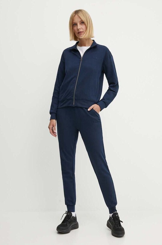 Fila tuta da ginnastica lounge in cotone maglia blu navy FPS4160
