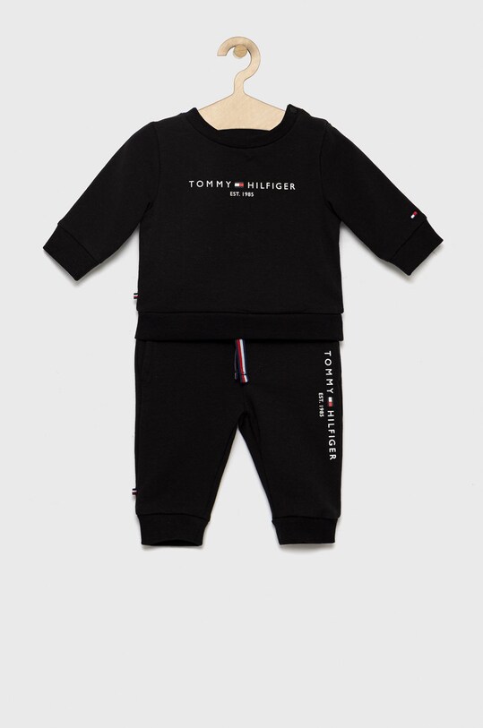 Tommy Hilfiger dres dziecięcy z elastanem czarny KN0KN01485.9BYY