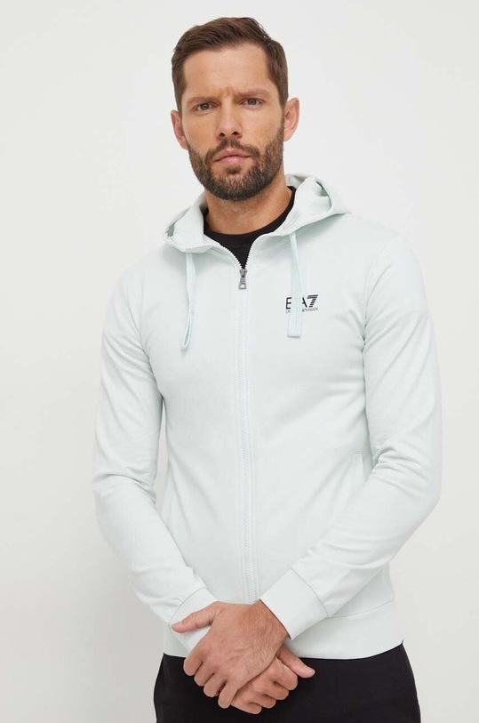 Bavlněná tepláková souprava EA7 Emporio Armani 8NPV80.PJ05Z tyrkysová AA00