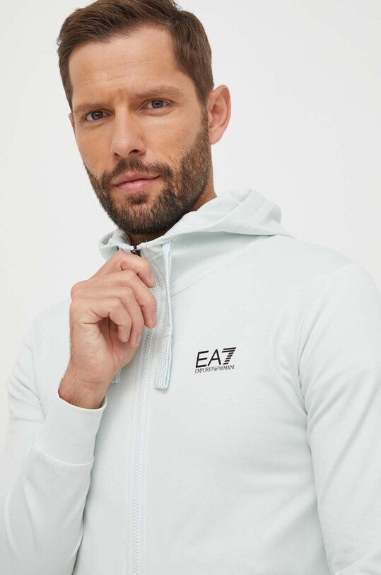 EA7 Emporio Armani dres bawełniany 8NPV80.PJ05Z turkusowy