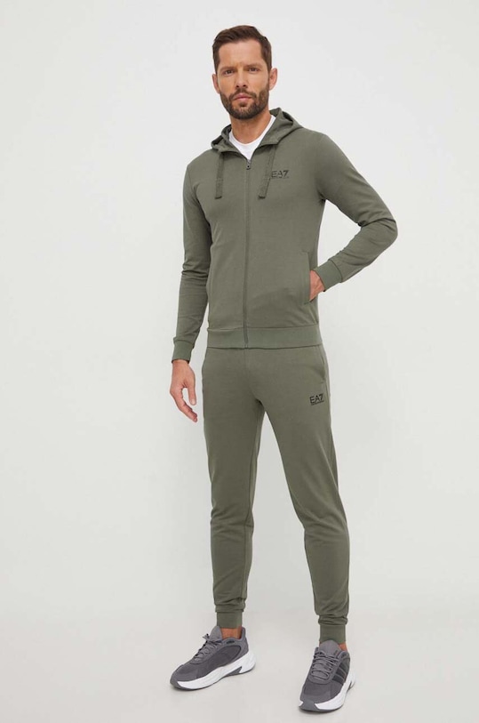 EA7 Emporio Armani dres bawełniany bawełna zielony 8NPV80.PJ05Z