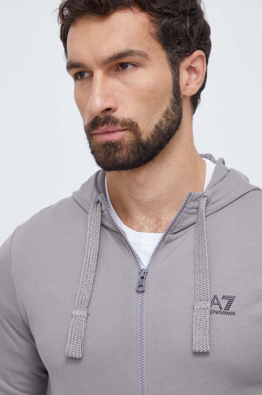 Bavlněná tepláková souprava EA7 Emporio Armani 8NPV80.PJ05Z šedá