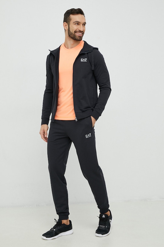 EA7 Emporio Armani dres bawełniany bawełna granatowy 8NPV80.PJ05Z