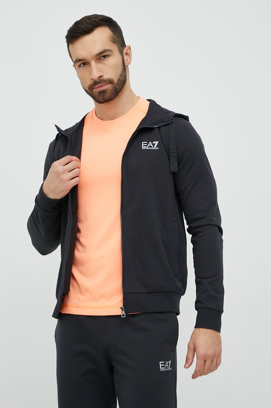 Odzież EA7 Emporio Armani dres bawełniany 8NPV80.PJ05Z granatowy