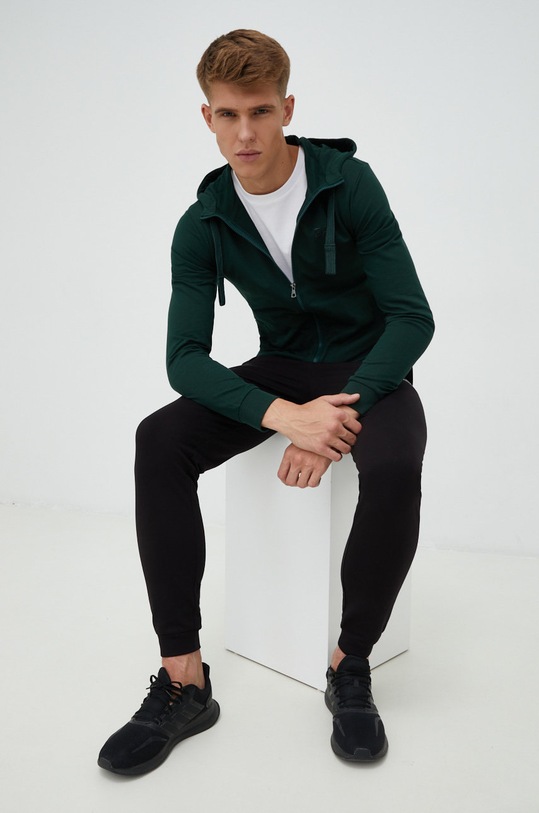 EA7 Emporio Armani dres bawełniany nadruk zielony 8NPV80.PJ05Z