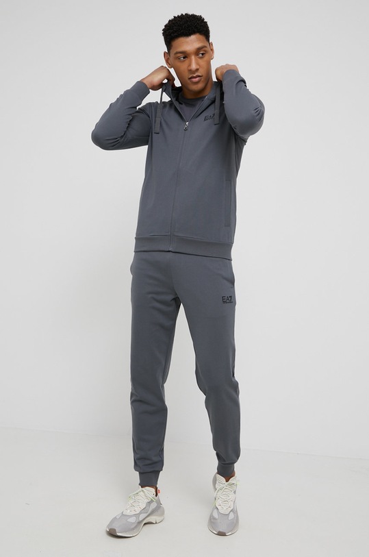 EA7 Emporio Armani dres bawełniany bawełna szary 8NPV80.PJ05Z